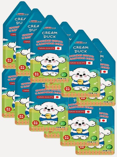 Изображение товара Лакомство для собак полнорационное Japan Premium Pet для красивой шерсти и здоровой кожи Утиная печень с овощами , 12 уп