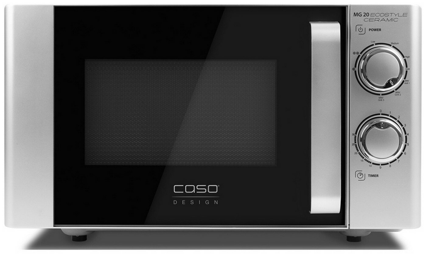 Микроволновая печь - СВЧ Caso MG 20 Ecostyle Ceramic, гриль, серебристый