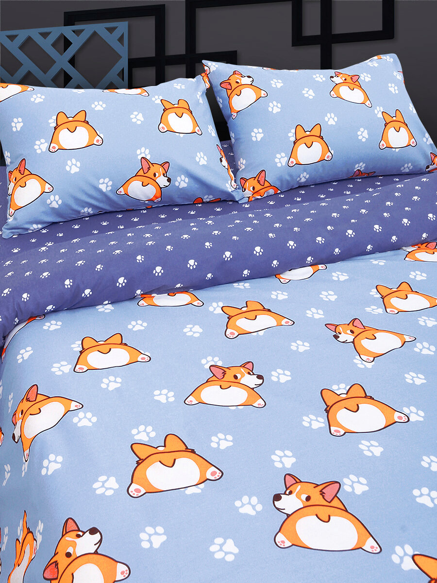 Постельное белье Uniqcute Евро, Поплин, наволочки 50х70 см, Корри — фото 1