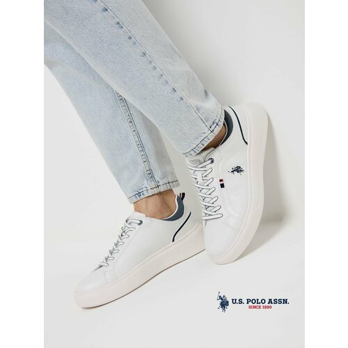 фото Кеды u.s. polo assn., полнота 6, размер 41, белый/серый