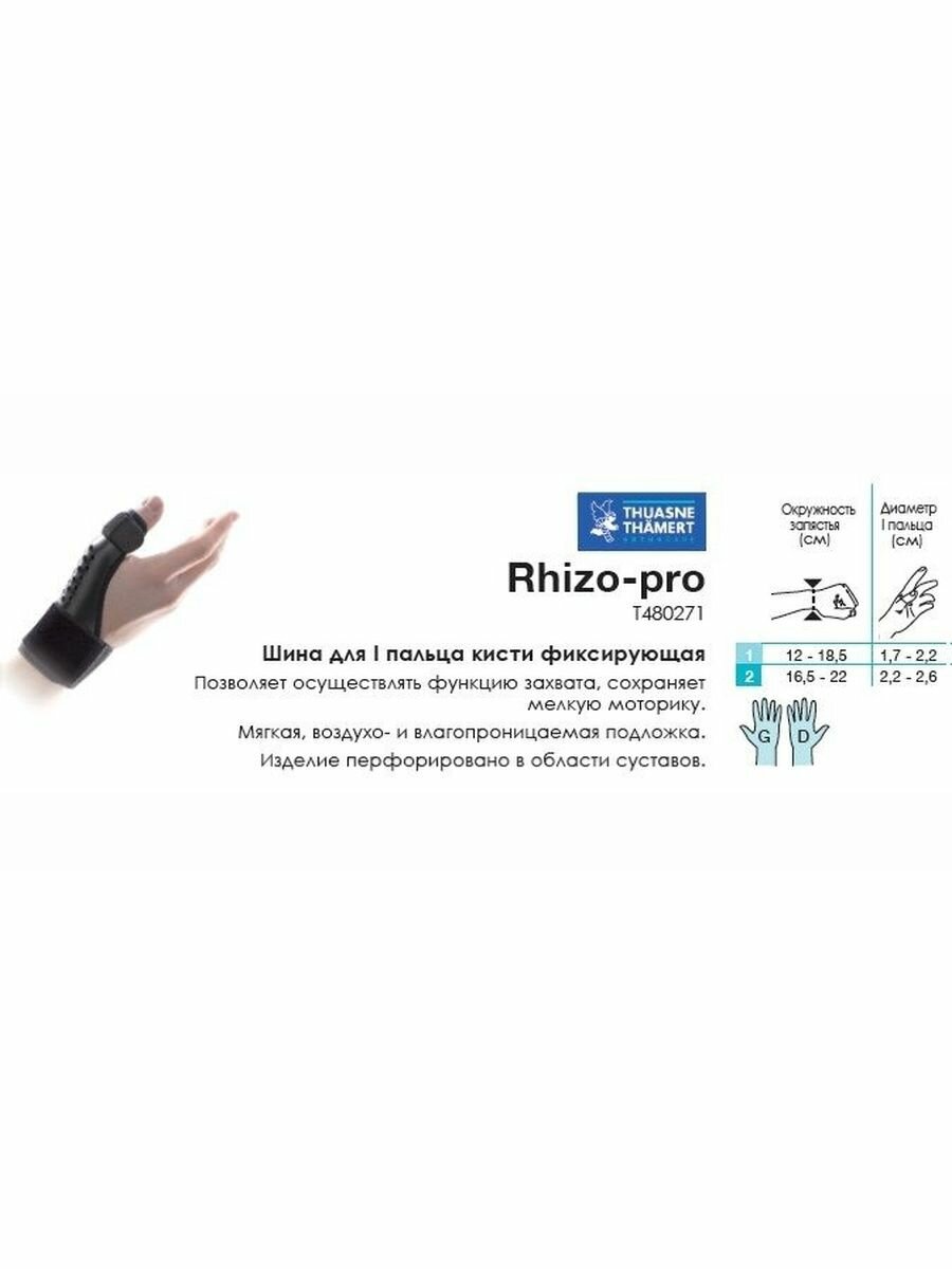 Изображение Rhizo-Pro Шина для I пальца фиксирующая