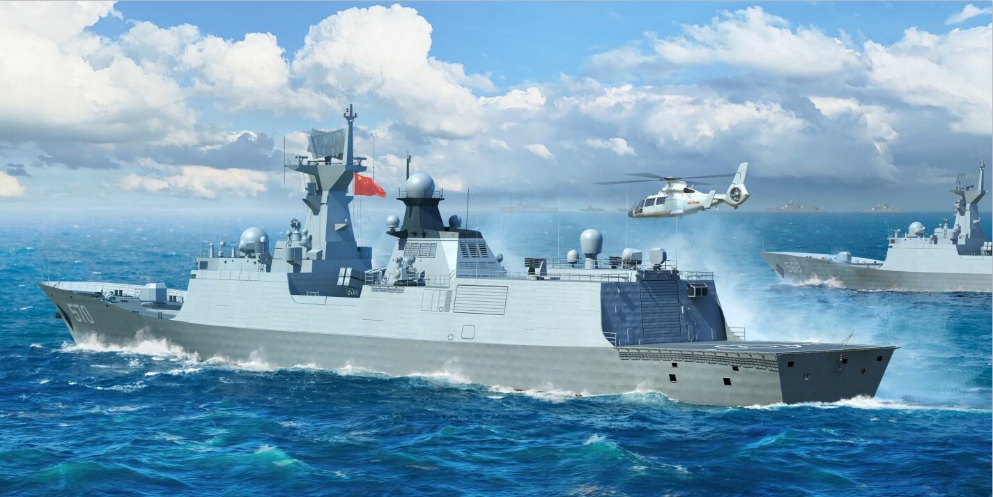 Качественный продукт TRUMPETER 06727 масштаб 1/700 PLA ВМС ТИП 054A FF 2020 Самолеты фото