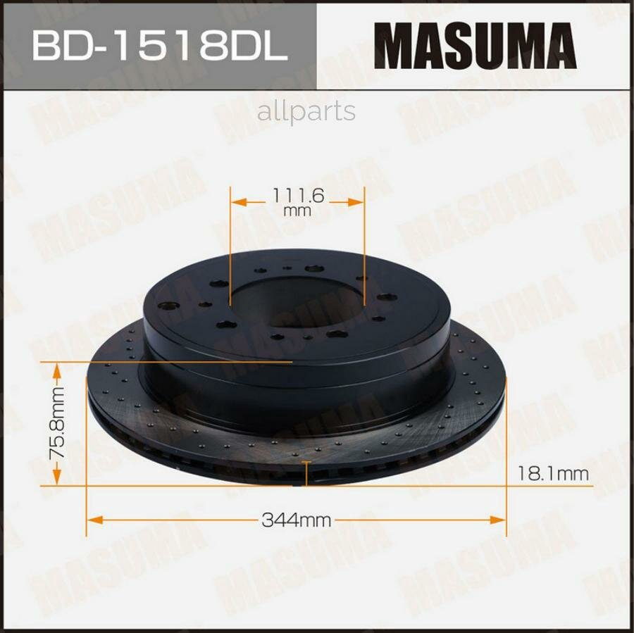 MASUMA BD-1518DL Диск тормозной перфорированный задн.