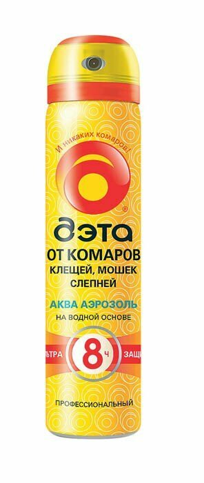 Аэрозоль Дэта Aqua Профессиональный от комаров клещей мошек 75мл