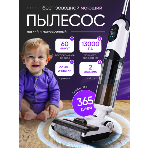 Моющий пылесос вертикальный INTREX беспроводной мощный самоочистка 2260000₽