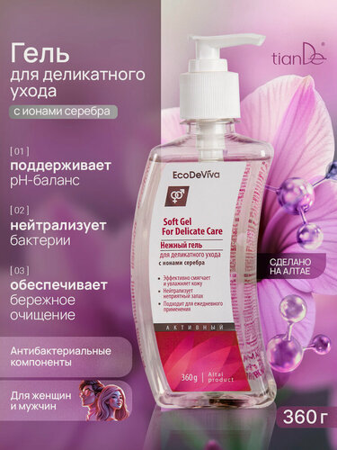 Изображение товара Гель для интимной гигиены с молочной кислотой и серебром TianDe