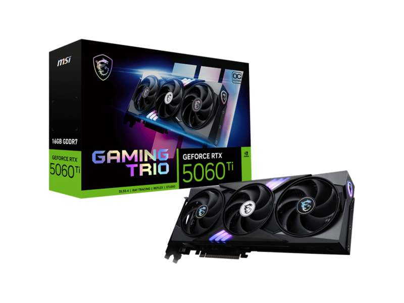 Видеокарта видеокарта/ GeForce RTX 5060 Ti 16G GAMING TRIO OC