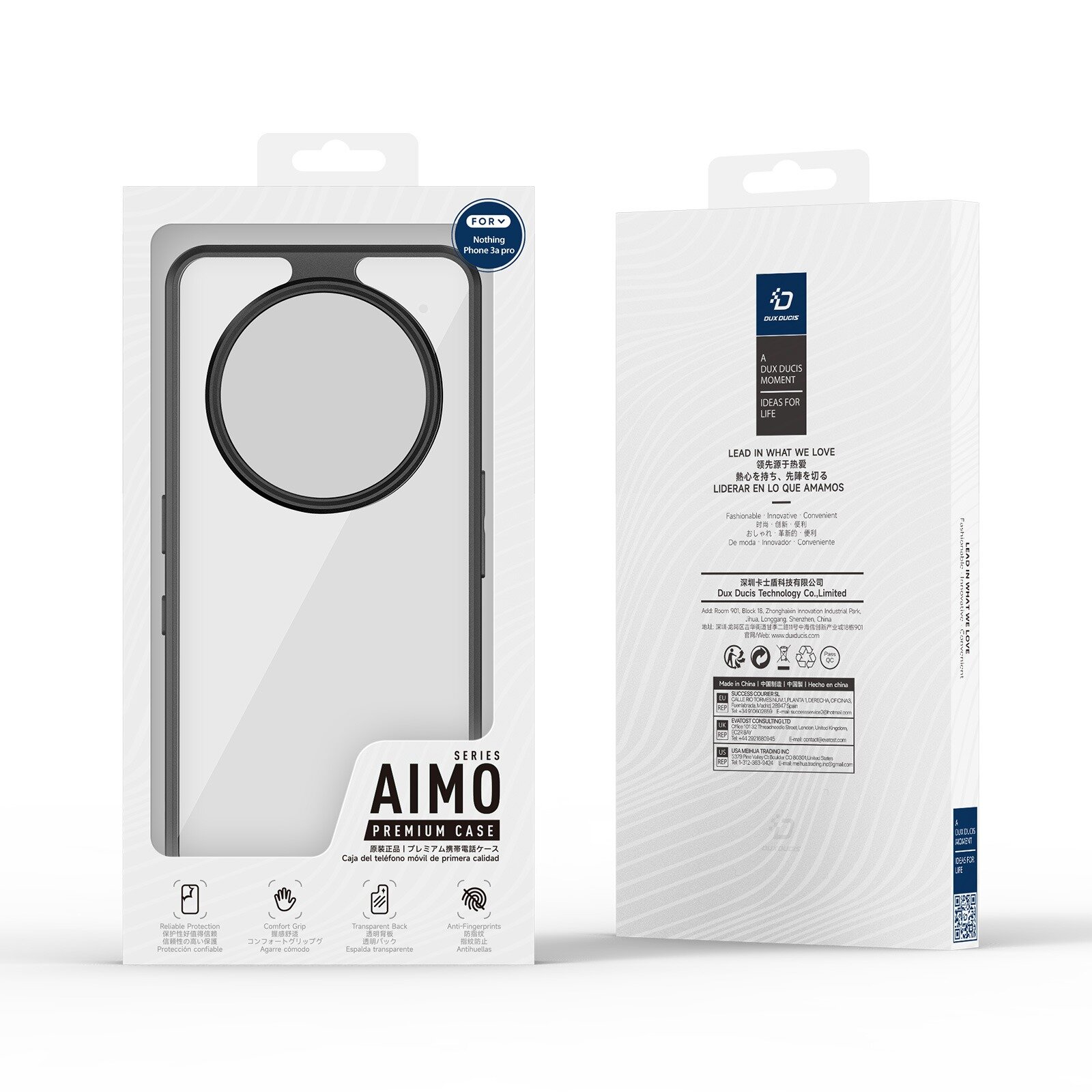 Тонкий прозрачный чехол с мягкими рамками от Dux Ducis для Nothing Phone 3a Pro, серия Aimo Series Case — фото 1