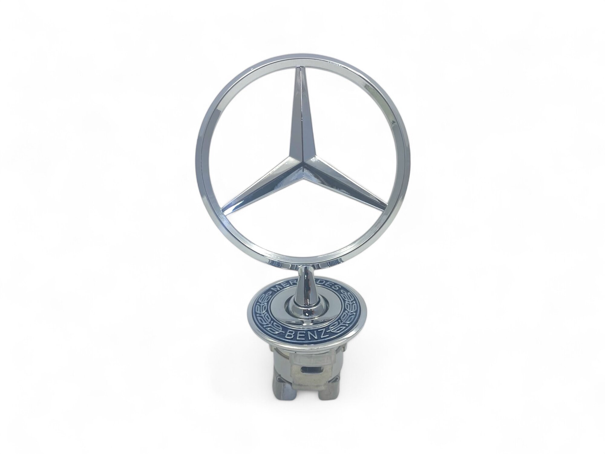 Эмблема Мерседес/Mercedes-Benz E (124,202,208,210,220) звезда OE A2108800186 хром/голубой — фото 1