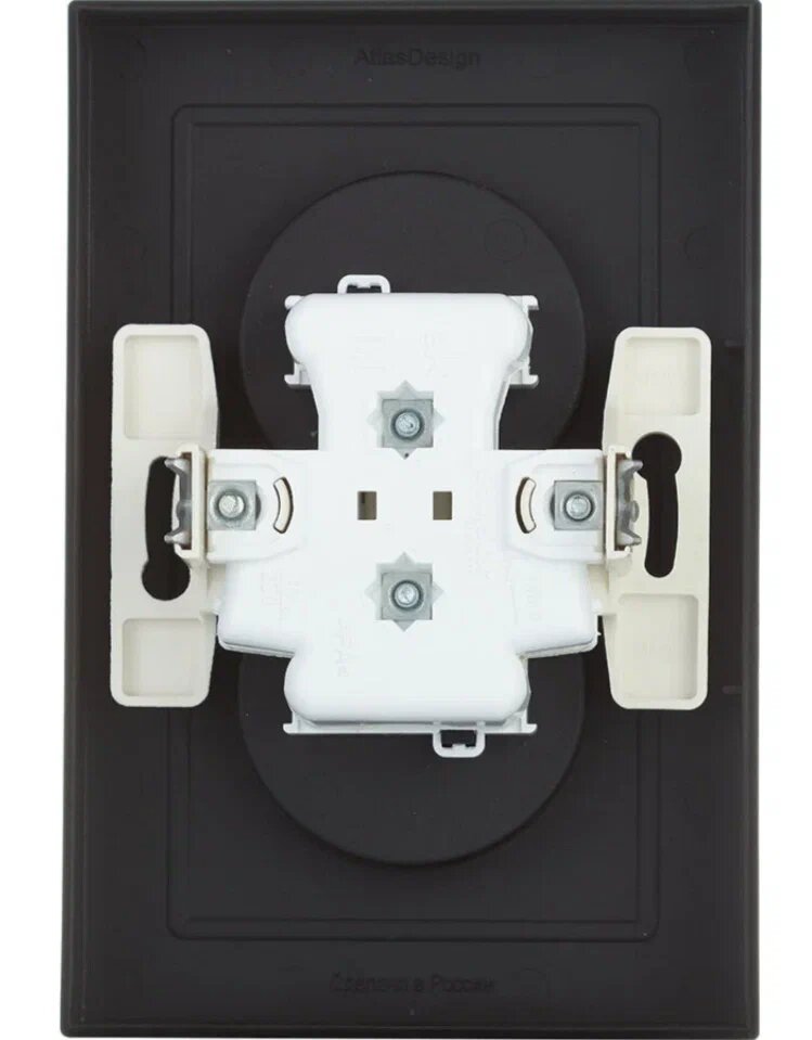 Розетка Schneider Electric AtlasDesign ATN001022, 2 гнезда, защитные шторки, цвет Карбон — фото 1