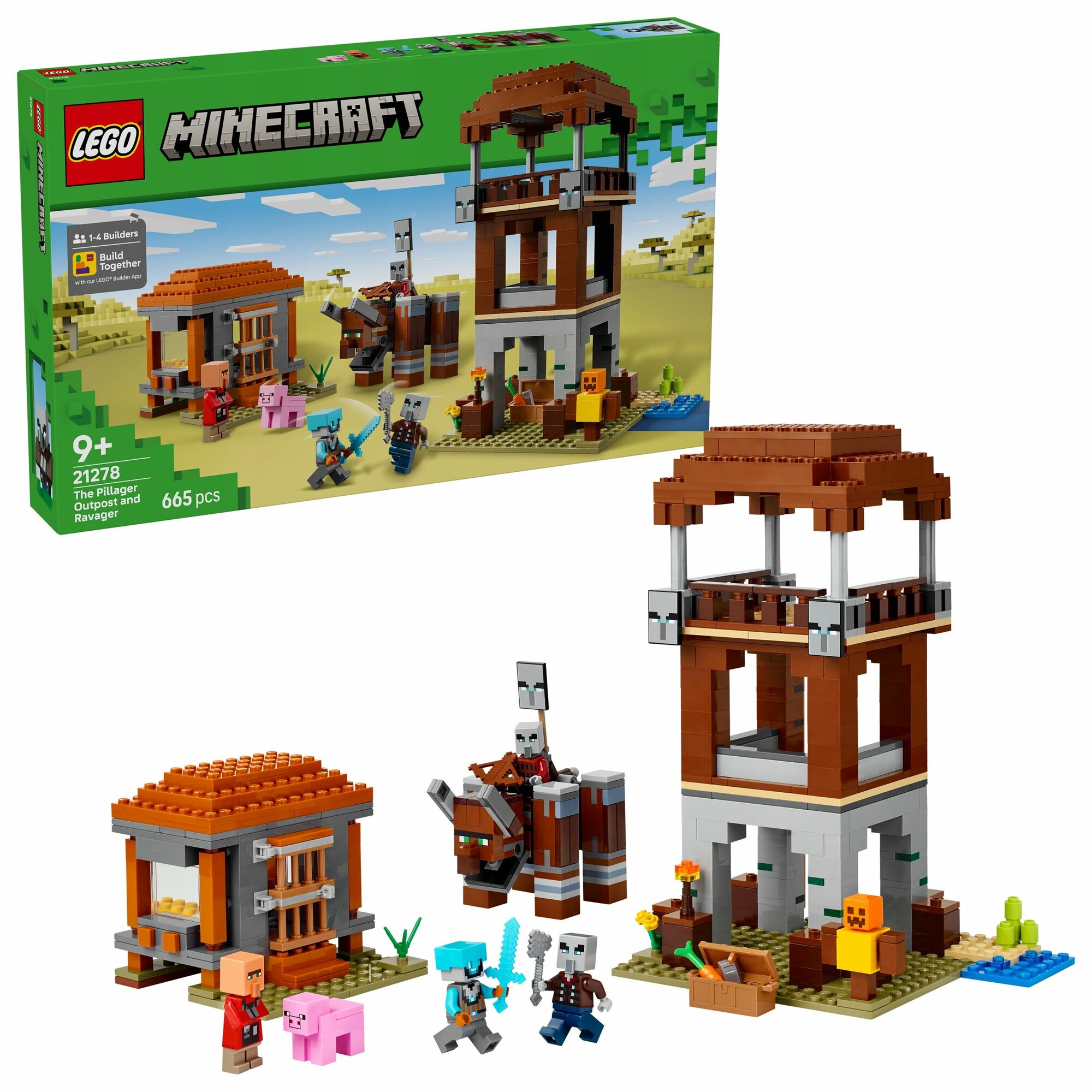 Конструктор LEGO Minecraft - Убежище грабителей и разрушителей - Лего Майнкрафт 21278