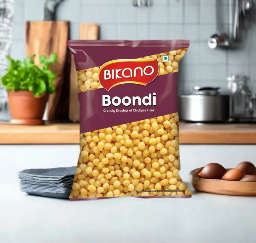 Закуска Хрустящие шарики из нутовой муки BOONDI Bikano пл/п, 140 гр, индийская, восточная