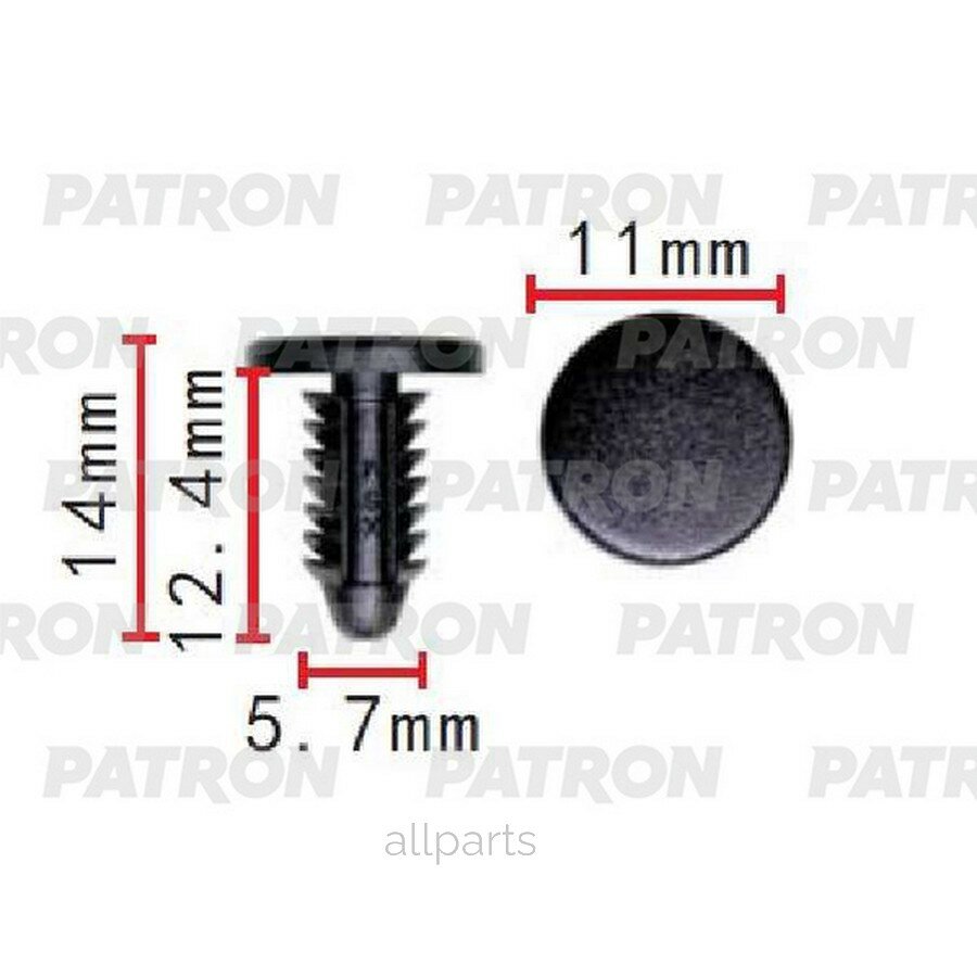 PATRON P37-1643 Клипса пластмассовая Mercedes применяемость: заглушка багажного отделен PATRON P37-1643