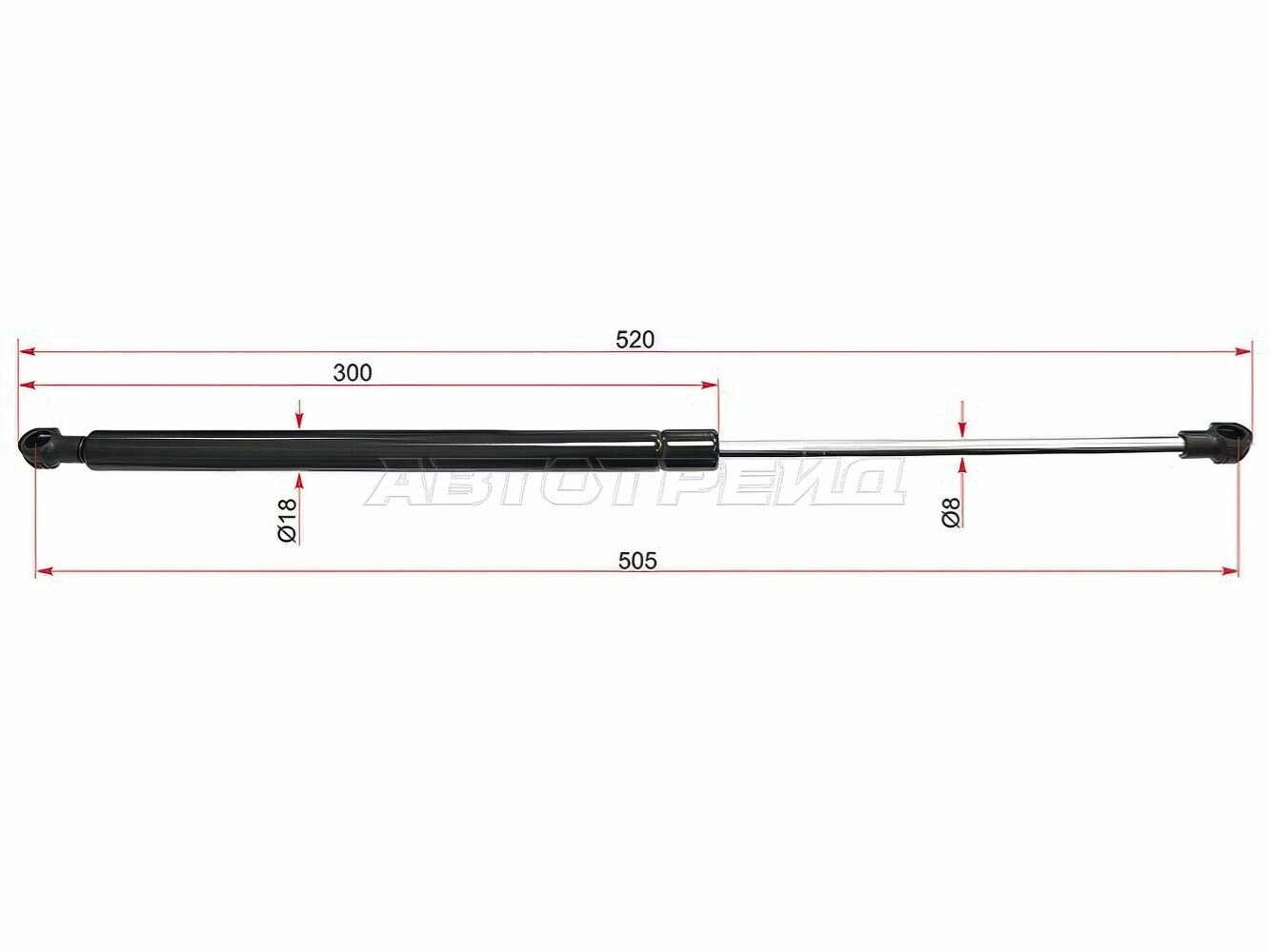 Амортизатор крышки багажника для Ниссан Qashqai2 арт ST90450EY10A SAT