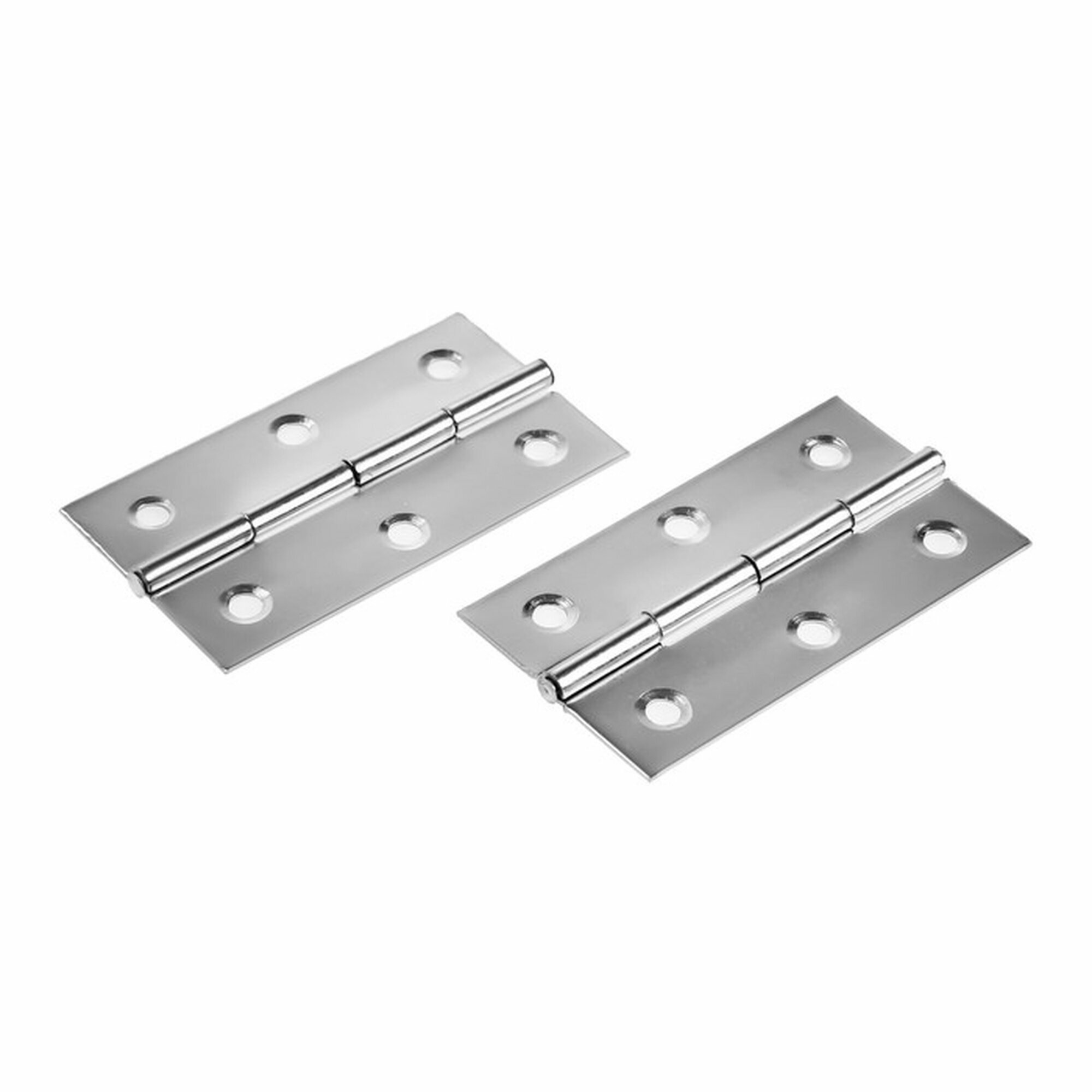 Петля накладная Тундра универсальная 66x38x0.9мм 2шт цвет хром