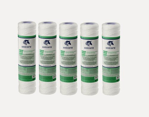 Изображение товара Картридж PP1010 механической очистки 10 Slim Line 10 мкм (полипропиленовый шнур) (5 шт.)