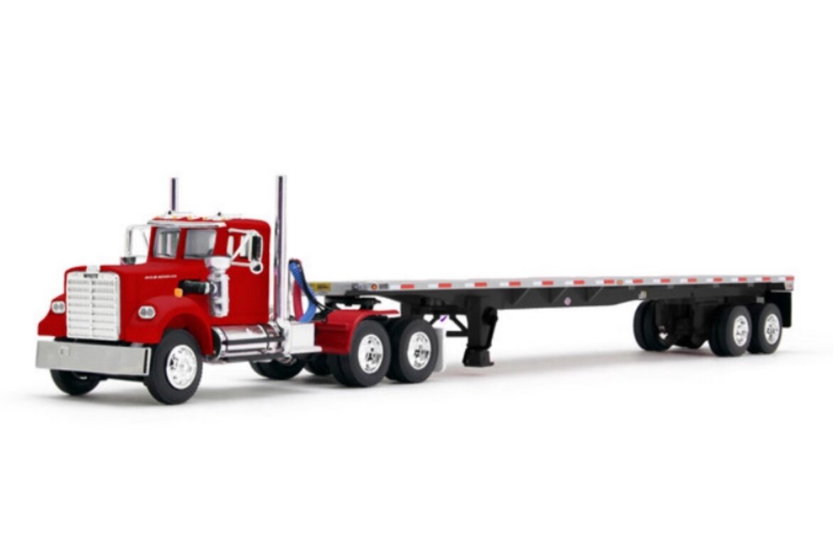 DCP 1:64 Модель грузовика Western Star 4900 Day Cab с прицепом, металлическая коллекционная модель для взрослых