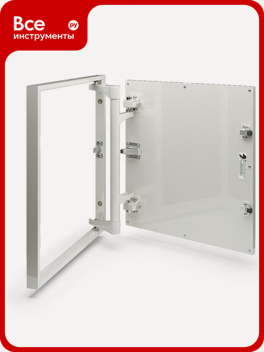 Изображение товара Ревизионный люк под плитку Хаммер Стил 30х60 (ШхВ), стальной, скрытый, петли на стороне