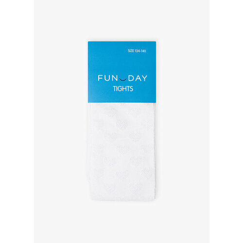 фото Колготки funday, размер 122-128, белый