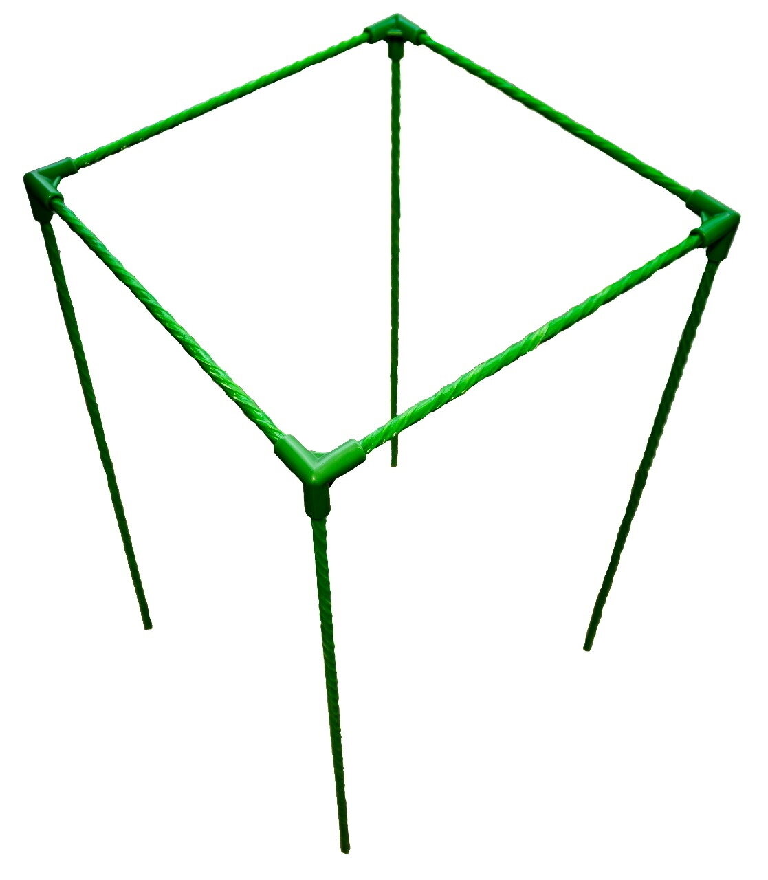 Кустодержатель ETIZ   Етиз садовый  квадратный  из фибергласса  зеленый  размером 55х55х85см   все для сада