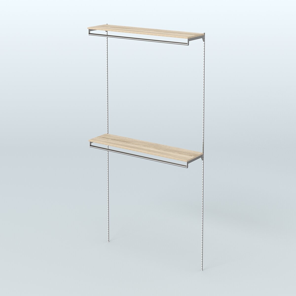 Модульная система Neo Fix №10 с двумя сборными поручнями и полками ДСП 16 мм (1200 мм) Дуб Сонома