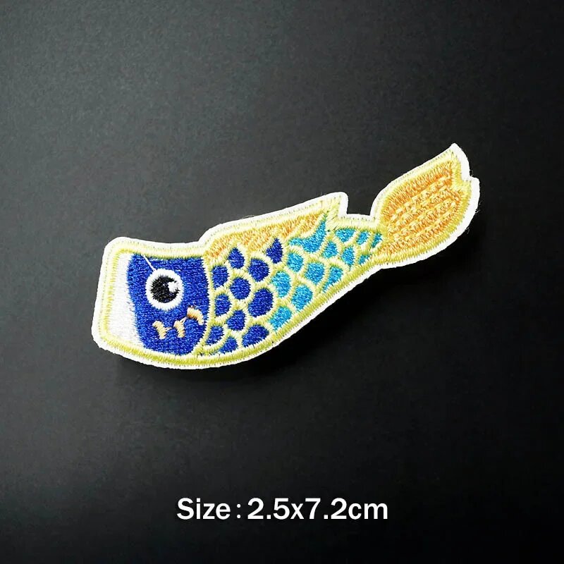Нашивка Koi fish, 2.5x7.2cm, цвет A