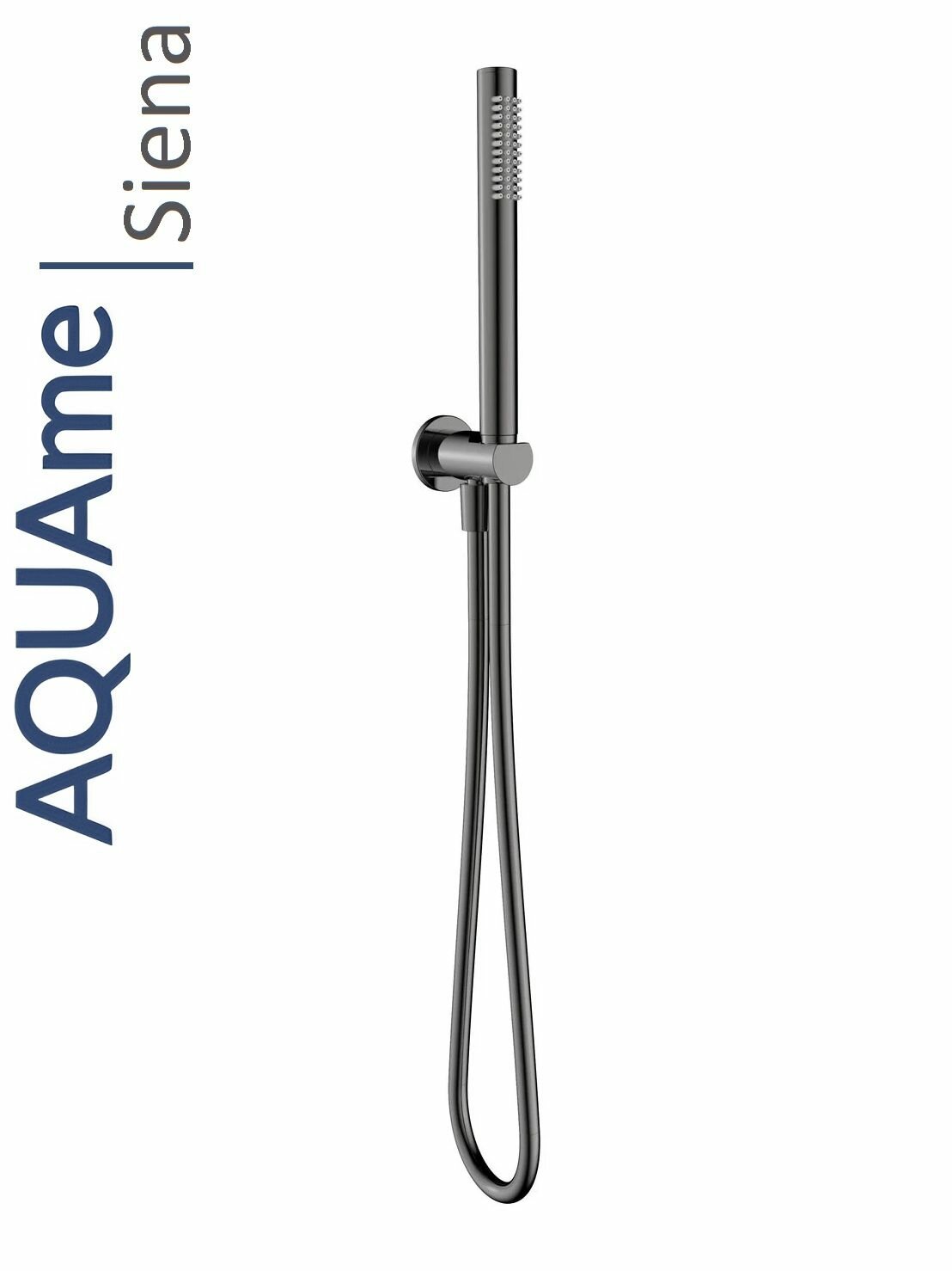 Лейка для душа с шлангом AQUAme Siaena темный металл AQM8711GM