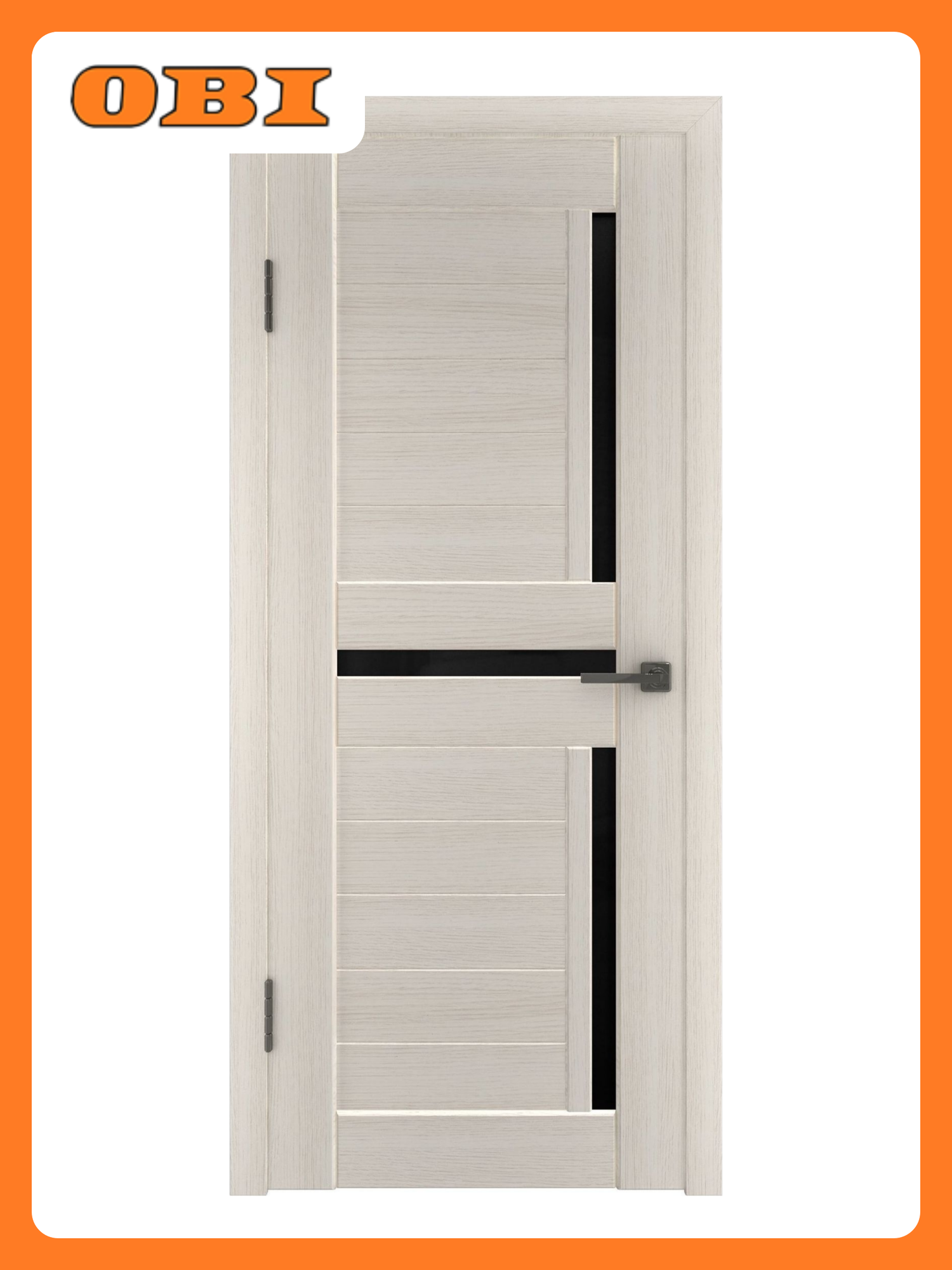 Межкомнатная дверь Глатум X16 остекленная Дуб беленый 80х200 cм