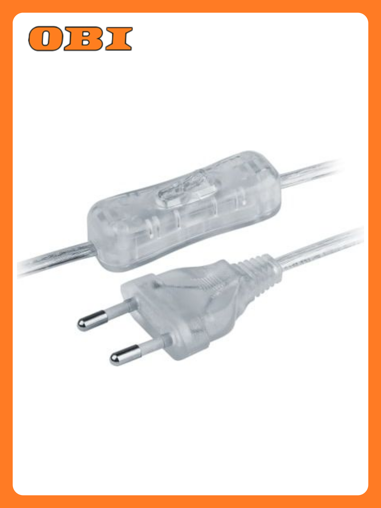 Шнур с выключателем NAVIGATOR прозрачный 17 м