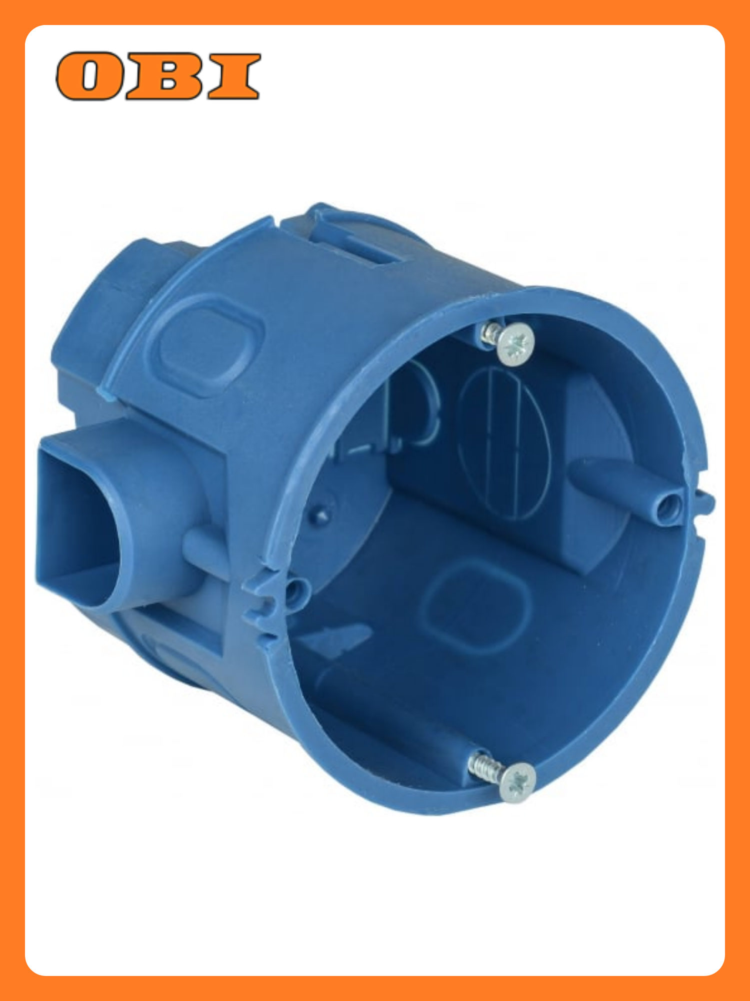 Установочная коробка IEK GENERICA для сплошных стен скрытый монтаж синяя 68x60 мм