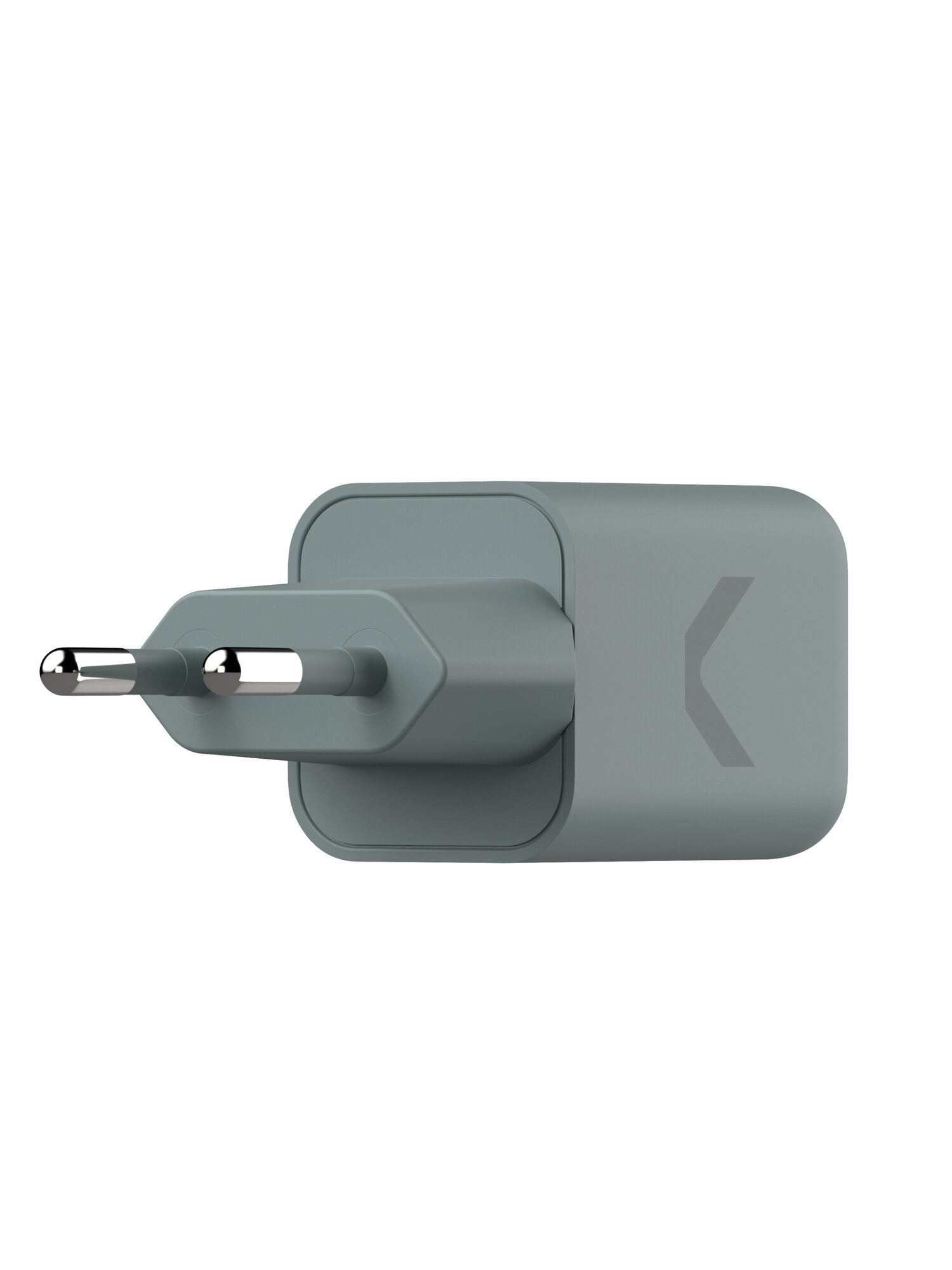 Быстрое зарядное устройство COMMO Core 20 1xUSB-C + 1xUSB-A, 20 Вт, Серо-зелёный — фото 1