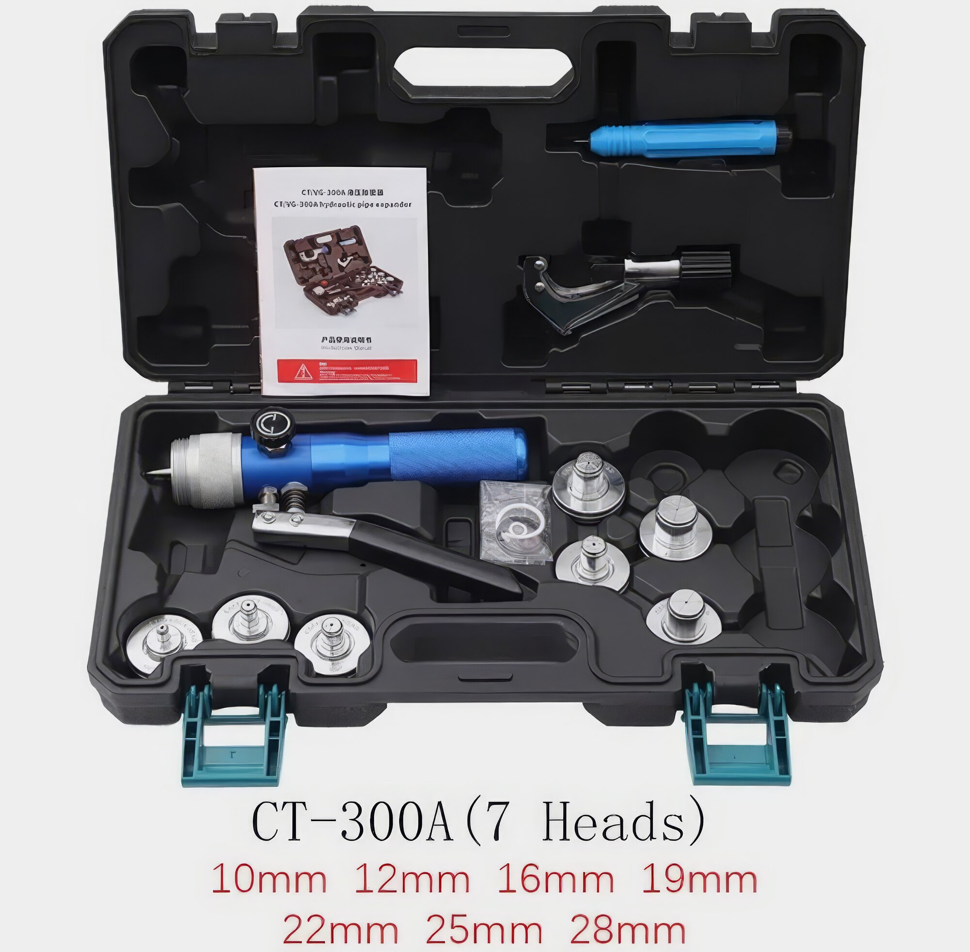 Набор инструментов CT/VG-300A HVAC для обжима труб 7 головок расширитель от 10мм до 28 мм