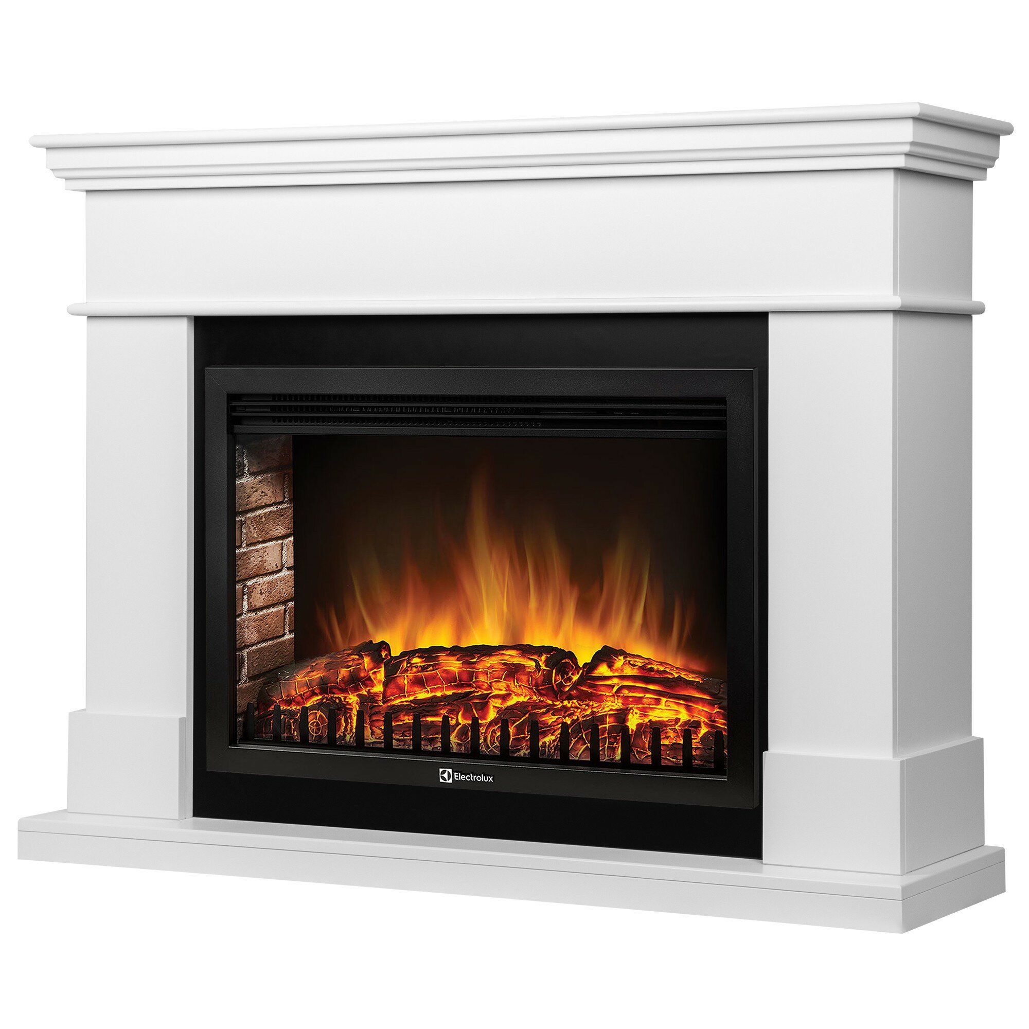 Каминокомплект: Очаг Electrolux EFP/P-3020LS N портал California 30 белый
