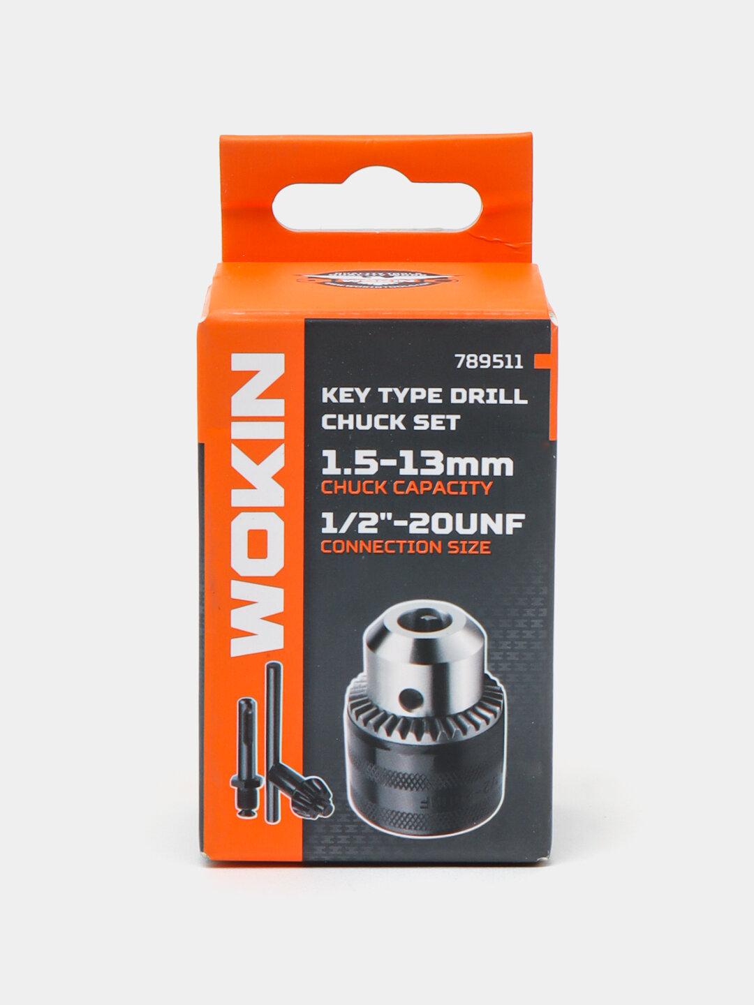 Патрон сверлильный для дрели в комплекте с ключом 1.5-13мм WOKIN