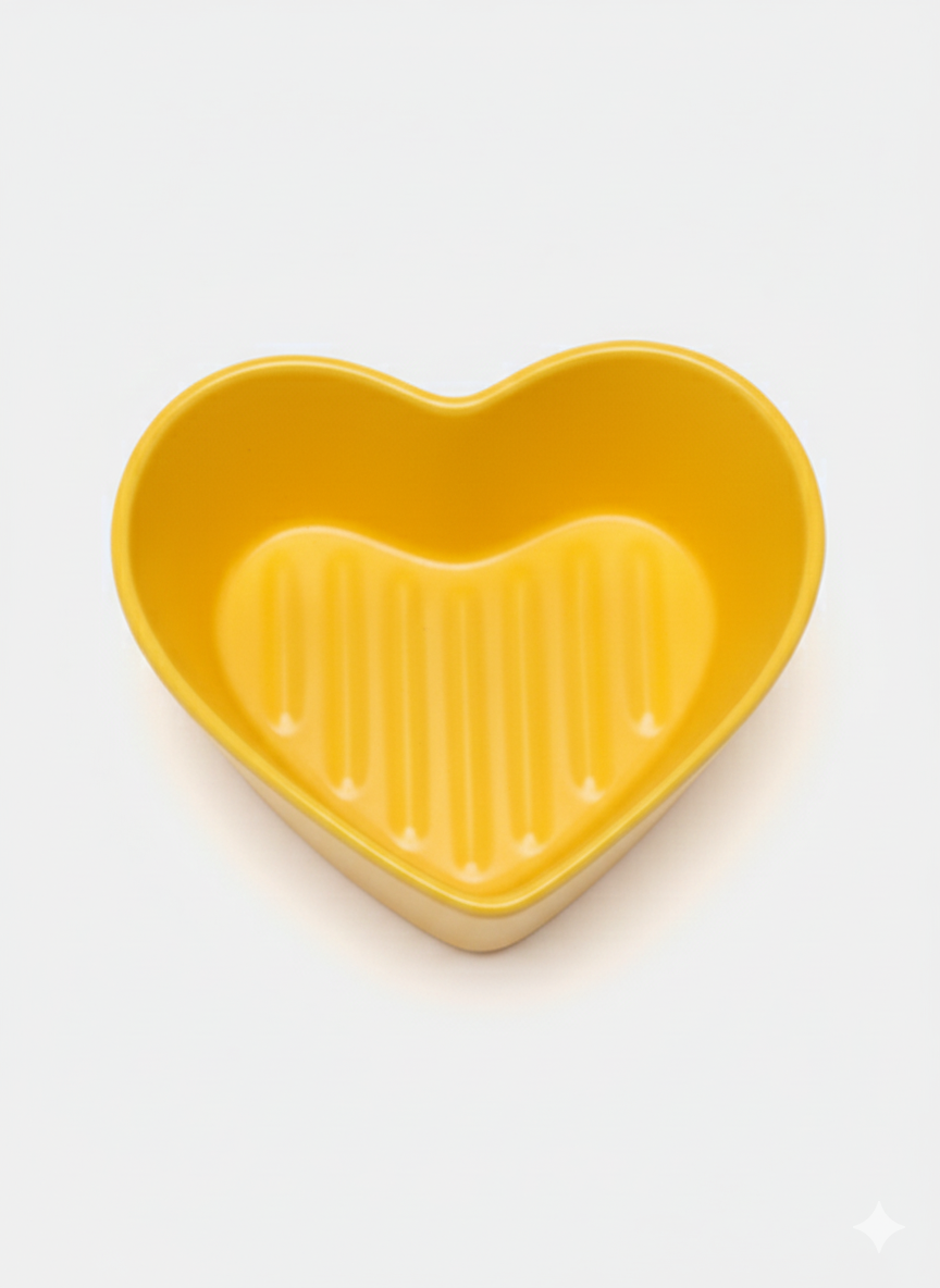 Форма для десертов GOLD "HAPPY KITCHEN", керамика, сердечки, 2 шт — фото 1