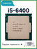 Intel Core i5-6400 Ядра / Потоки: 4 ядра / 4 потока 3.3 ГГц