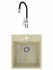 Комплект Мойка Practik PR-M 425-002 42x48, слоновая кость, искусственный мрамор ...