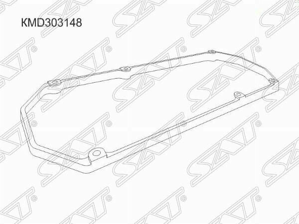 Прокладка клапанной крышки SAT KMD303148 MMC 6G72 SOHC 24V Pajero V#, Delica PD#/PE#/PF#, Diamant F31A/F41A