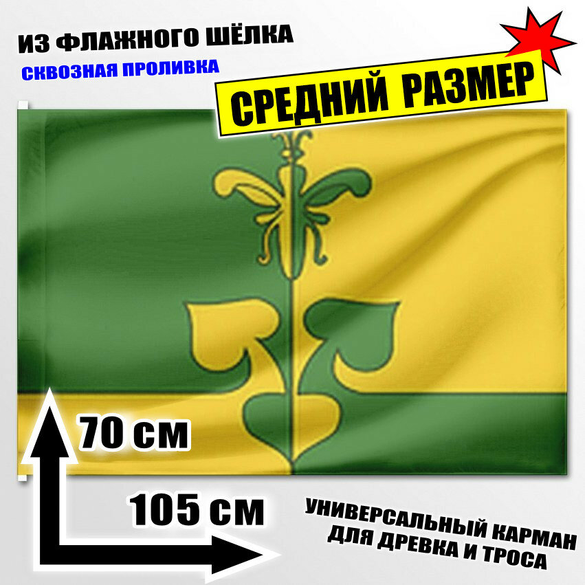 Флаг средний Асановского сельского поселения 105x70 см