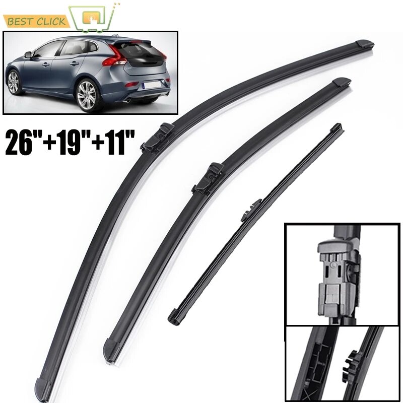 Щетки стеклоочистителя передние и задние для Volvo V40 2012 2013 2014 2016 2017 2018 2019