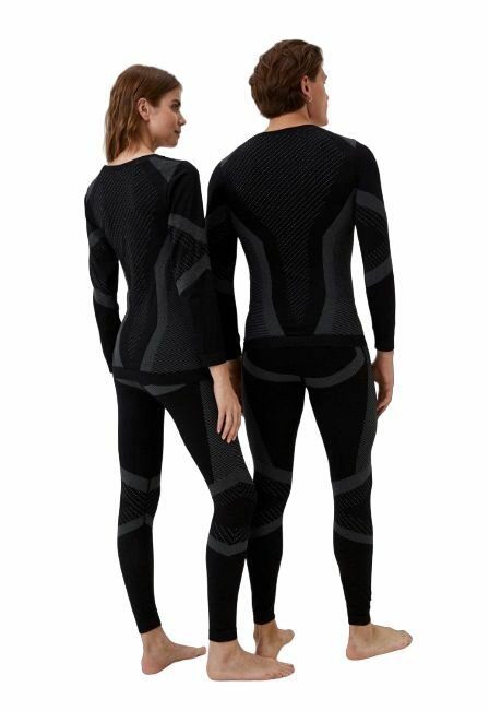 Комплект термобелья GTS Базовая коллекция, размер INT S/M, серый, черный — фото 1