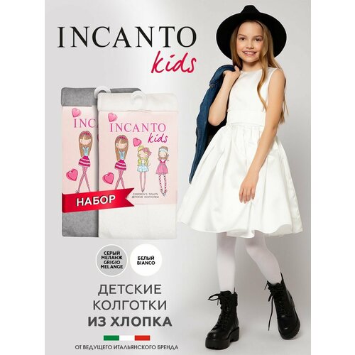 фото Колготки incanto школа 2024, 100 den, 2 шт., размер 140-146, мультиколор