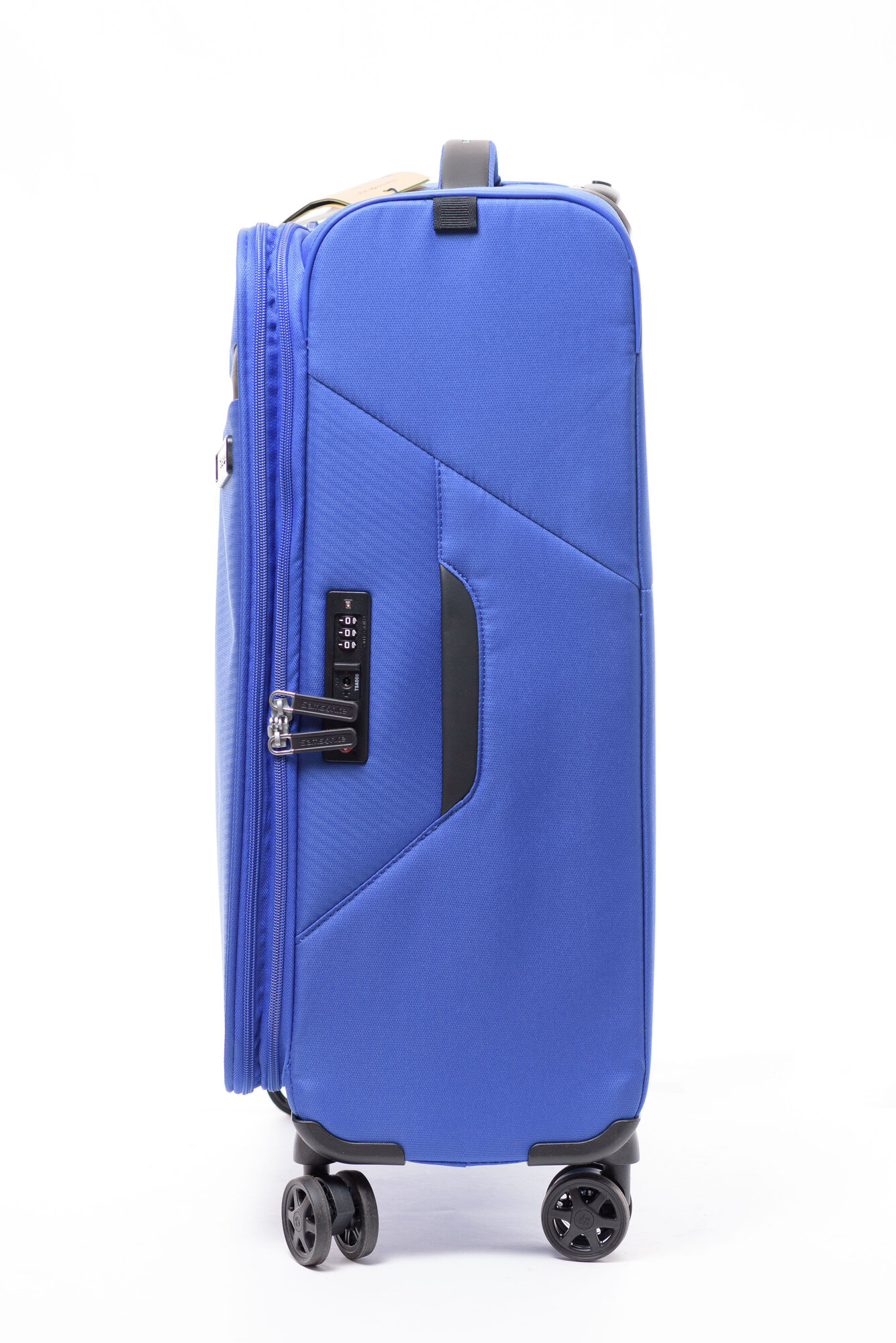 Чемодан Samsonite, текстиль M, голубой — фото 1