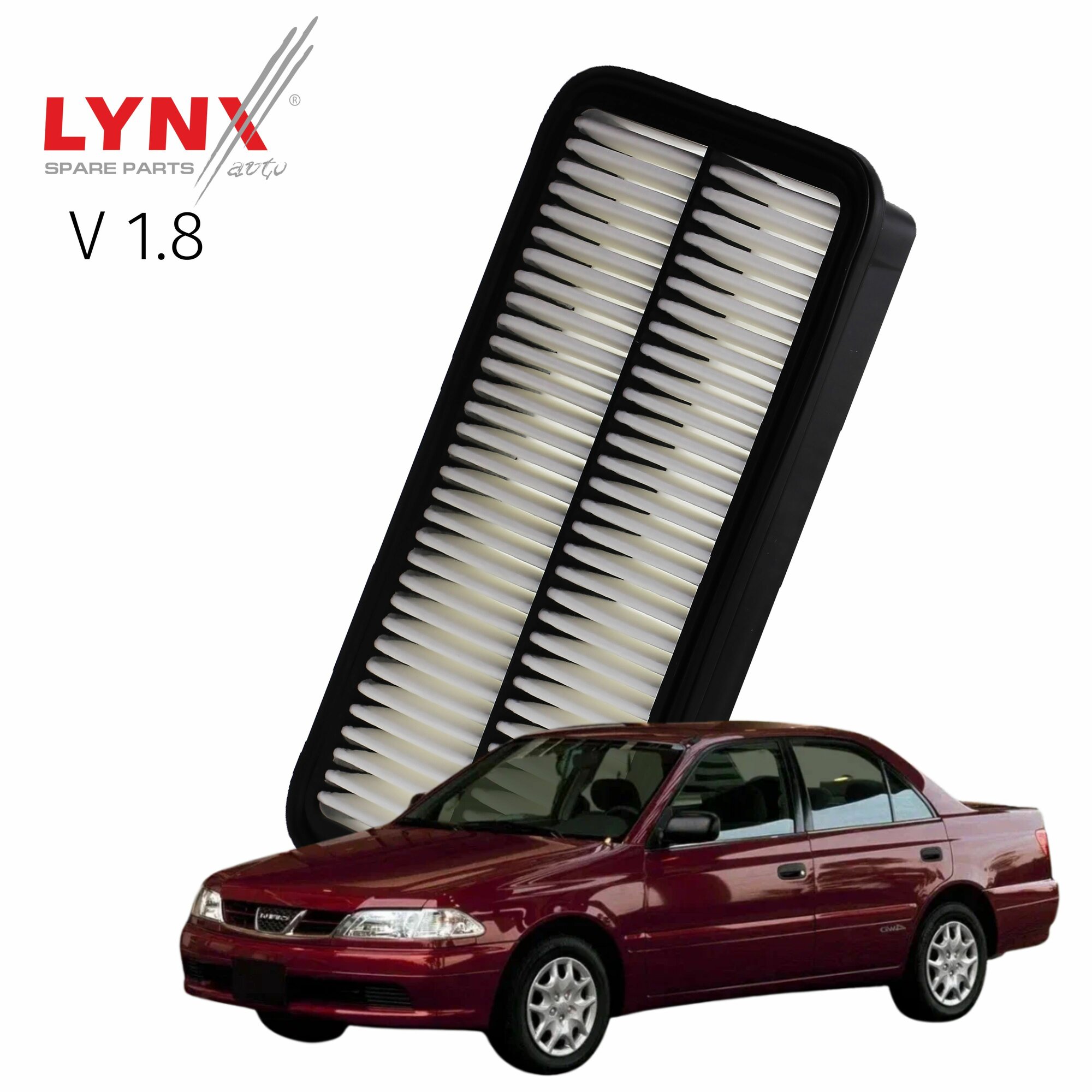 Фильтр воздушный Toyota Carina (7) / Тойота Карина 1996 1997 1998 1999 2000 2001 V1.8 7A-FE / 1шт LYNXauto