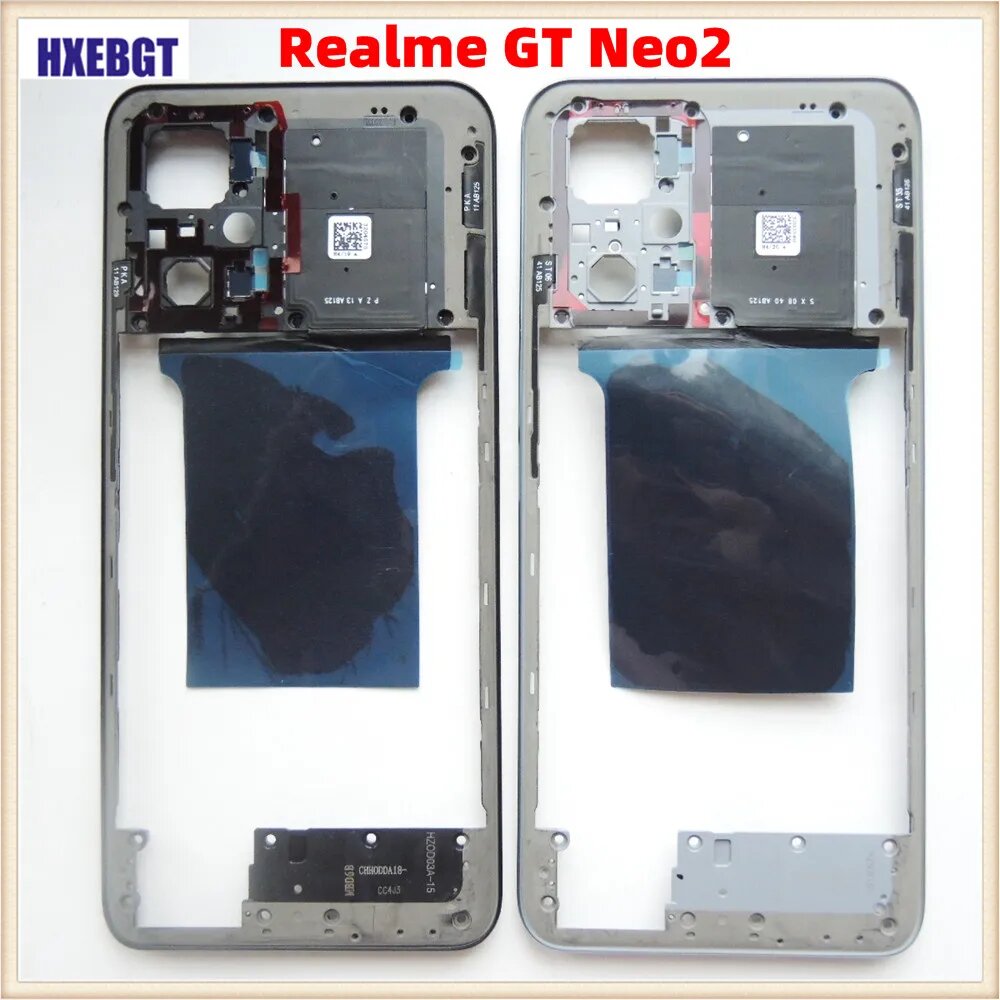Средняя рамка для Realme GT Neo2 Neo 2, передний корпус, фоторамка, корпус, корпус, запасные части для смартфона Blue