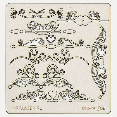 Изображение товара Mr.Painter CHI-9-NF19 Чипборд 9.5×10 см серия 006 Бордюры для скрапбукинга и декора