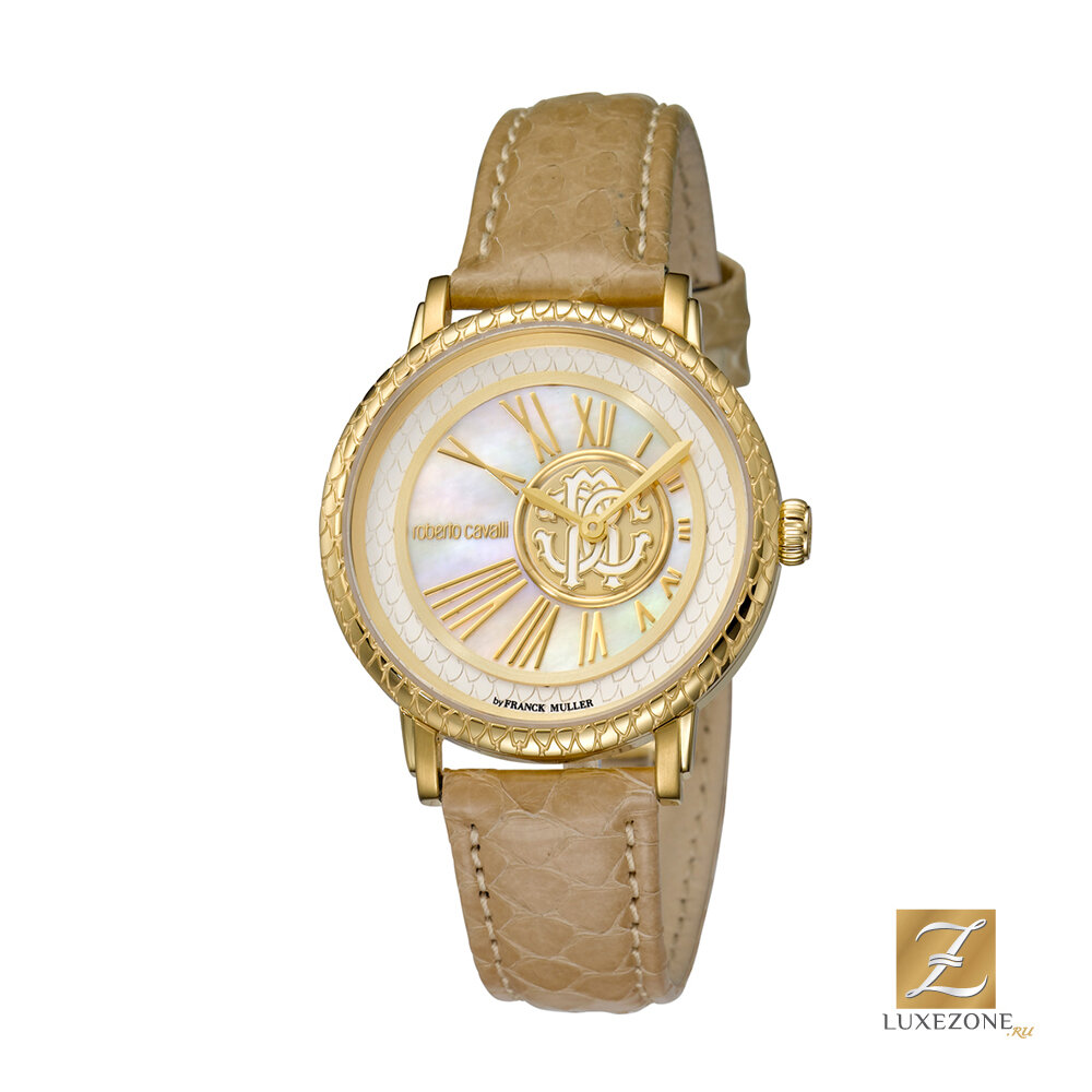Наручные часы Roberto Cavalli by Franck Muller Logomania, золотой