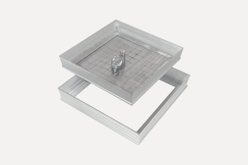 Изображение товара Люк напольный Премиум Смол 300х300 для ревизии, заполняемый, с резиновым уплотнителем.