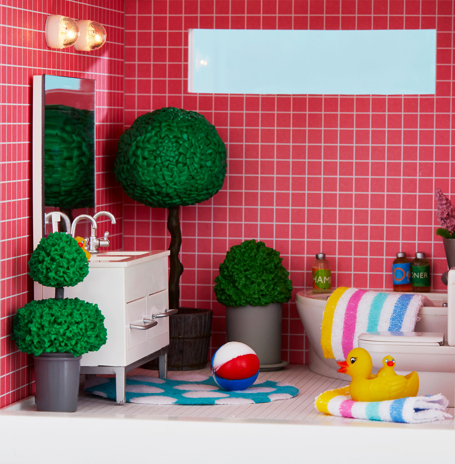 Дом для кукол LUNDBY Стокгольм с освещением с бассейном - фото №3