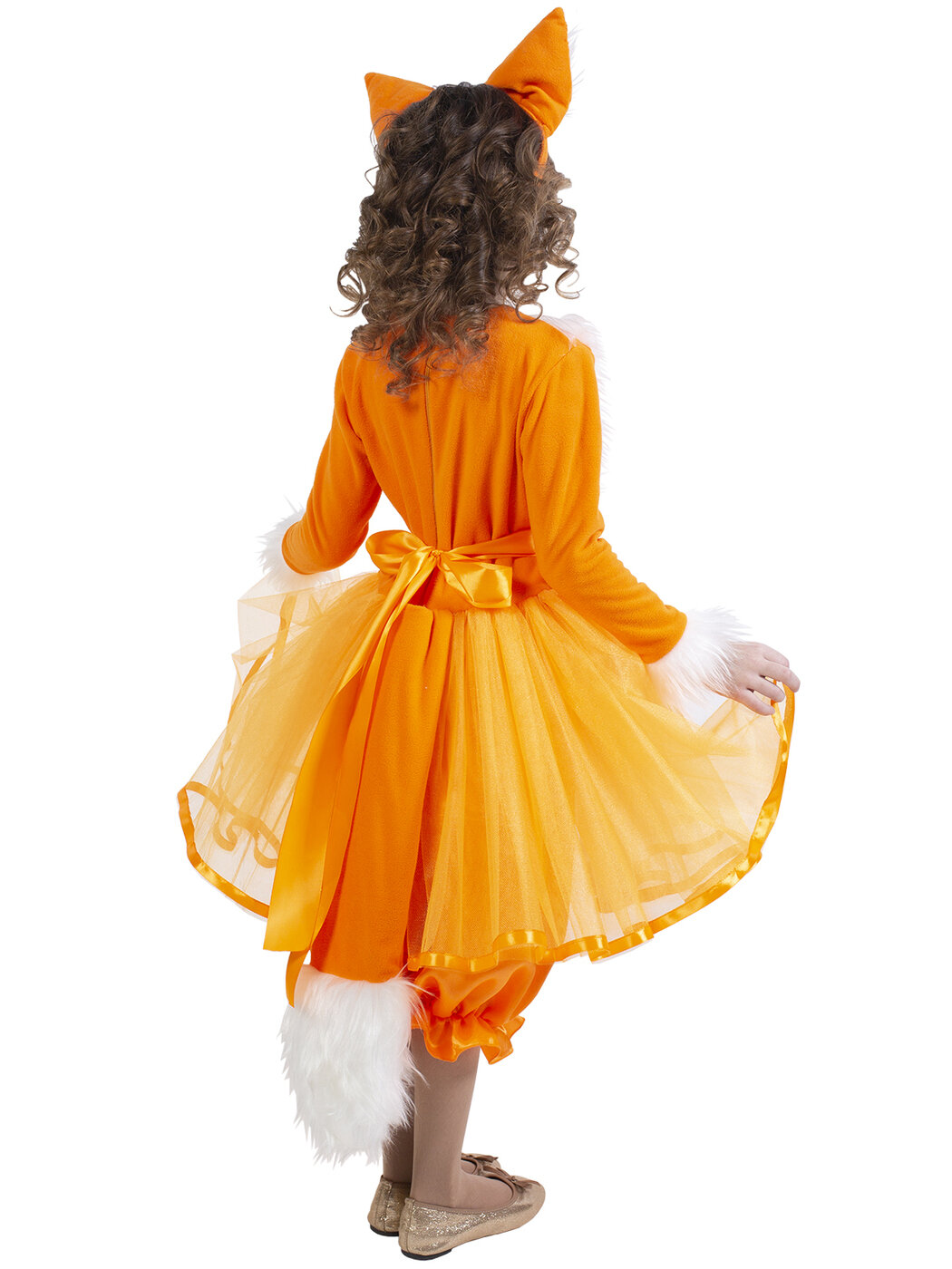 Детский карнавальный костюм Мисс Лиса на рост 128-134 (размер 32) — фото 1